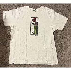 Lifted Research Group Blow Tree Co. Graphic White Men's T-Shirt 4XL Cotton Y2k